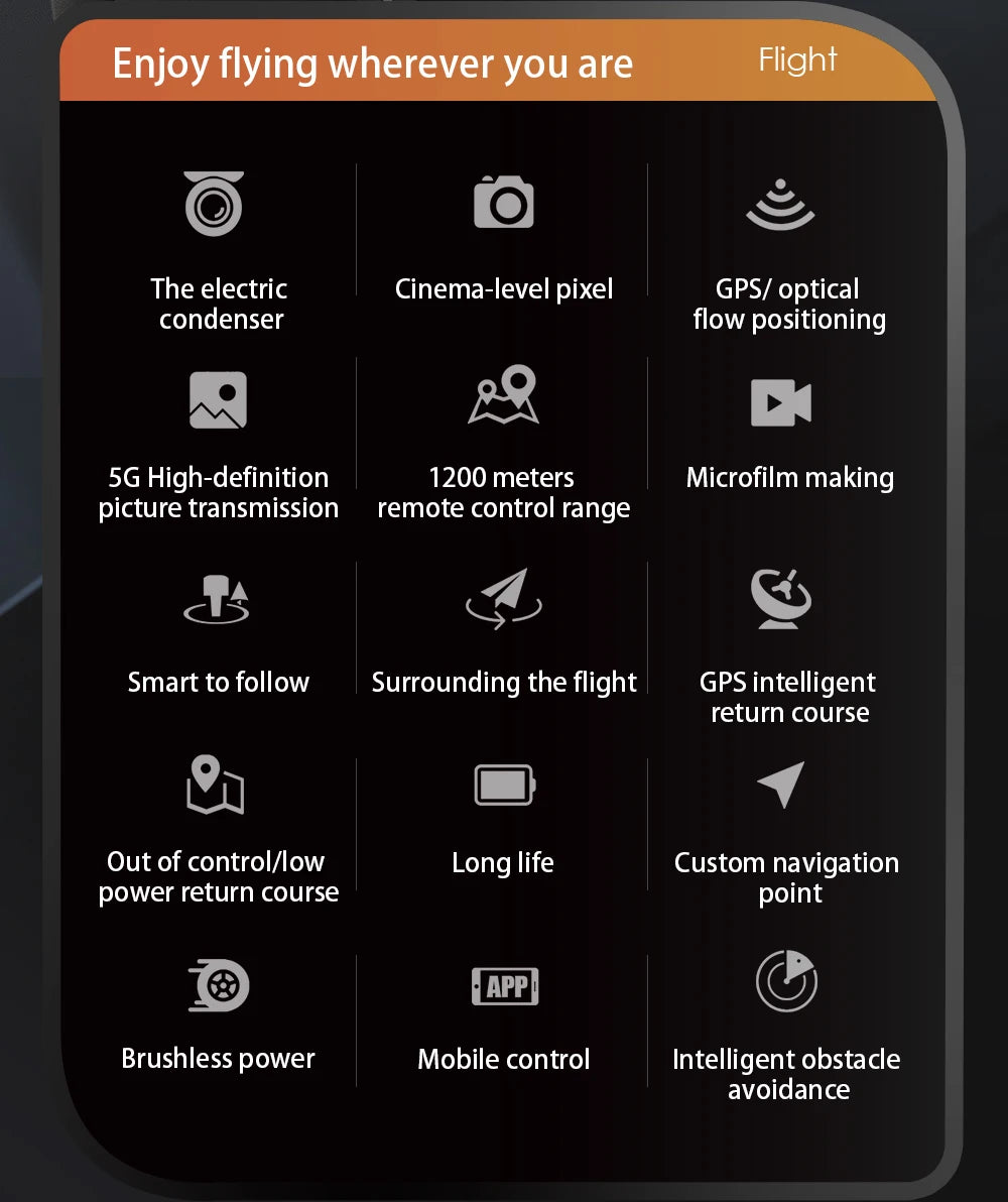 G108 Pro MAx Drone, GPS/ optical condenser flow positioning 5G High-definition 1200 meters