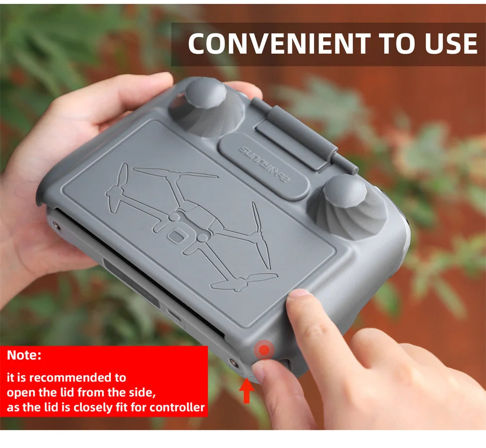 it is recommended to open the lid from the side, as the lid is closely fit for controller