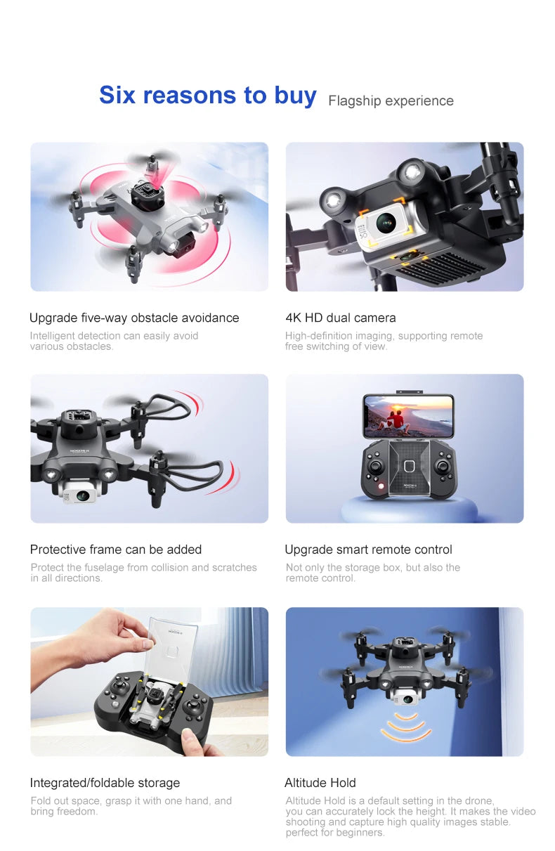 4DRC V30 Mini Drone, six reasons to flagship experience upgrade five-way obstacle avoidance 4k