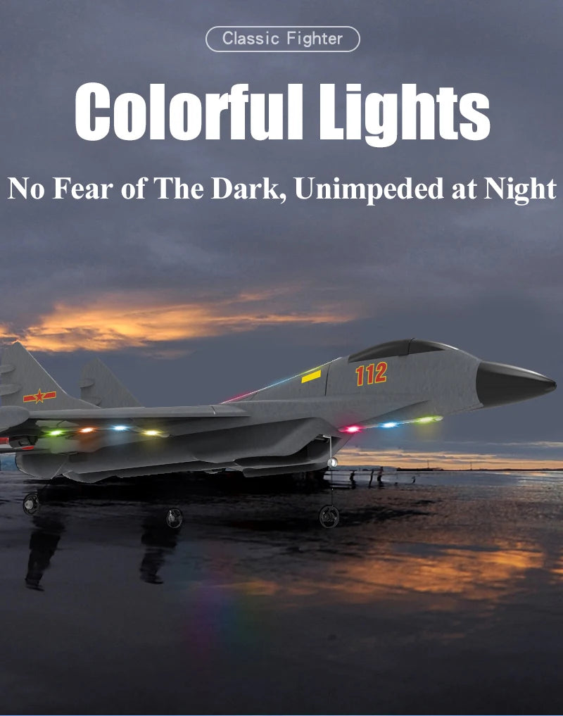 Genuine Authorization J-11 1:50 RC Fighter Plane, Classic Fighter Colorful Lights No Fear of The Dark, Unimpeded at Night 17