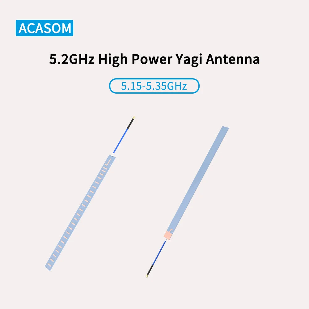5.2GHz 50W Yagi High Gain Antenna, ACASOM 5.2GHz High Power Yagi Antenna 5.15-5.