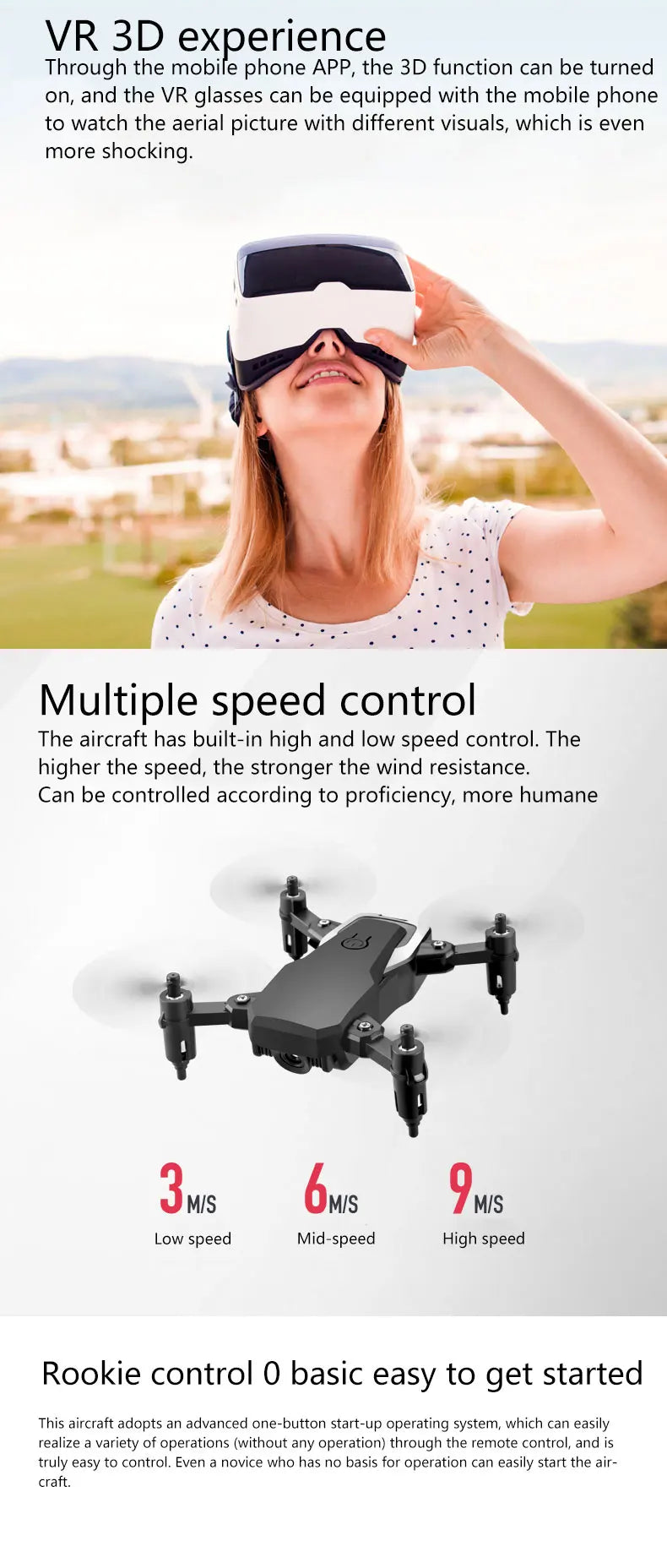 LF606 Drone, vr 3d experience through the mobile phone app can be turned
