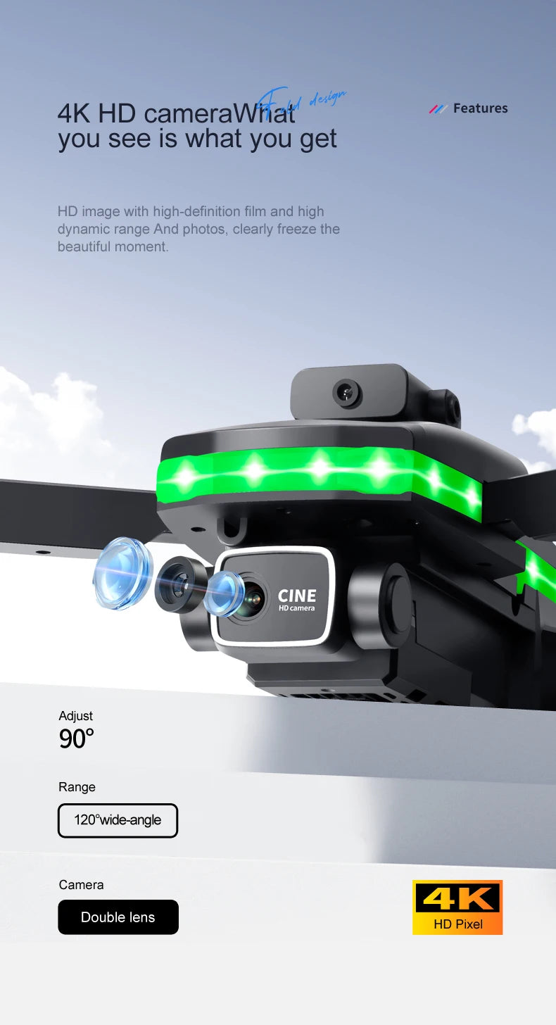 S160 Mini Drone, desigw 4k hd camerawiiat features