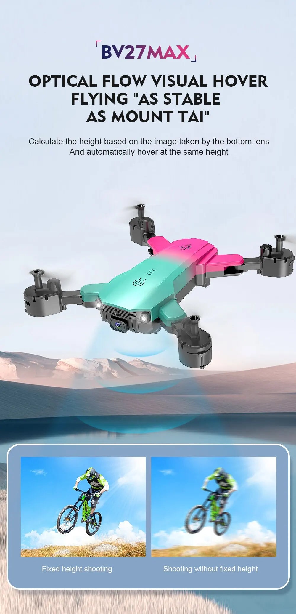 S29 Drone, BVZZMAX OPTICAL FLOW VISUAL HOVER FLYING