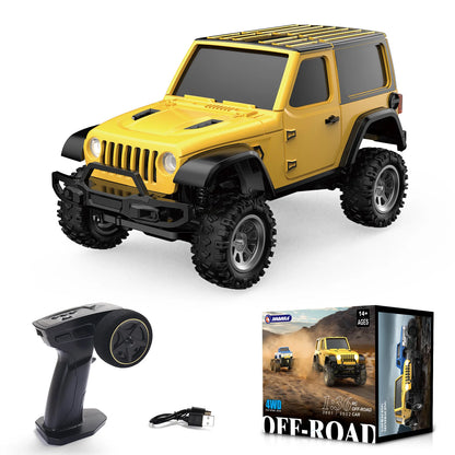 JIKEFUN 1/36 RC Crawler Car 4WD Mini RTR Off-road, Proportional Control, Lights, 3.7V 200mAh, 20M Range, Type‑C Charging