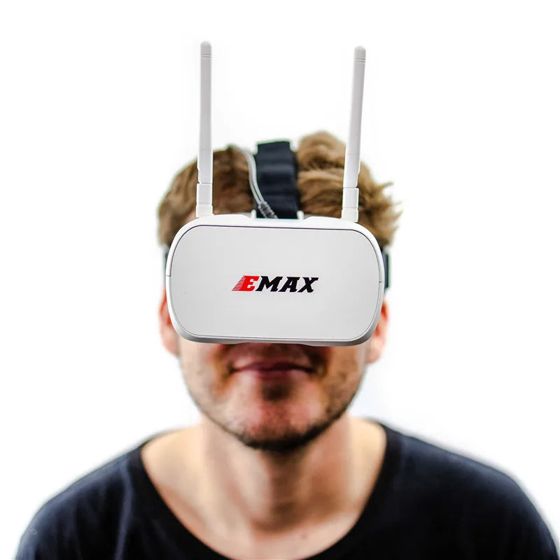 EMAX Tinyhawk 5.8G 48CH Diversity FPV Goggles - 4.3 Inches 480*320 Video Headset With Dual Antennas 4.2V 1800mAh Battery For RC Dr 7 EMAX Tinyhawk 5.8G 48CH Diversity FPV Goggles, EMAX Tinyhawk 5.8G 48CH Diversity FPV Goggle