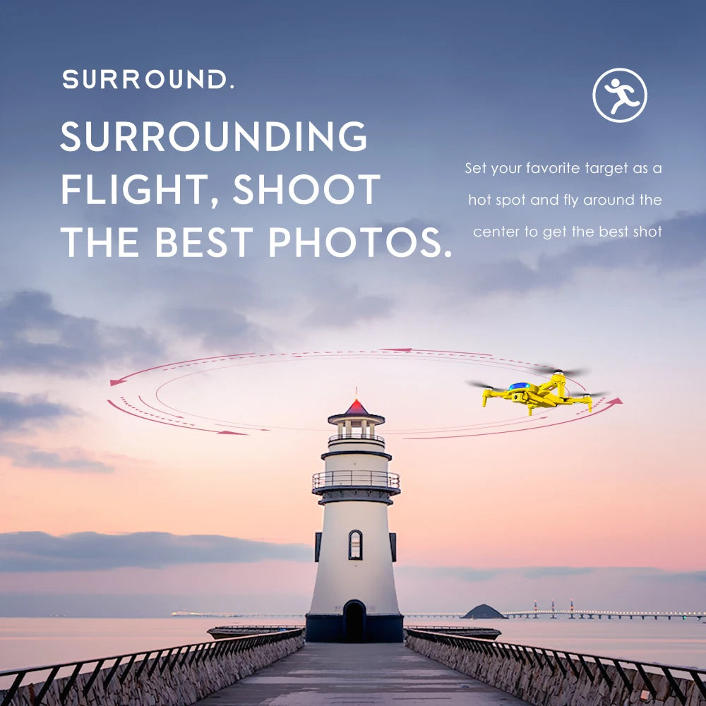 LS25 pro Drone, SURROUNDING Set your favorite target as FLIGHT, SHOOT hot spot and