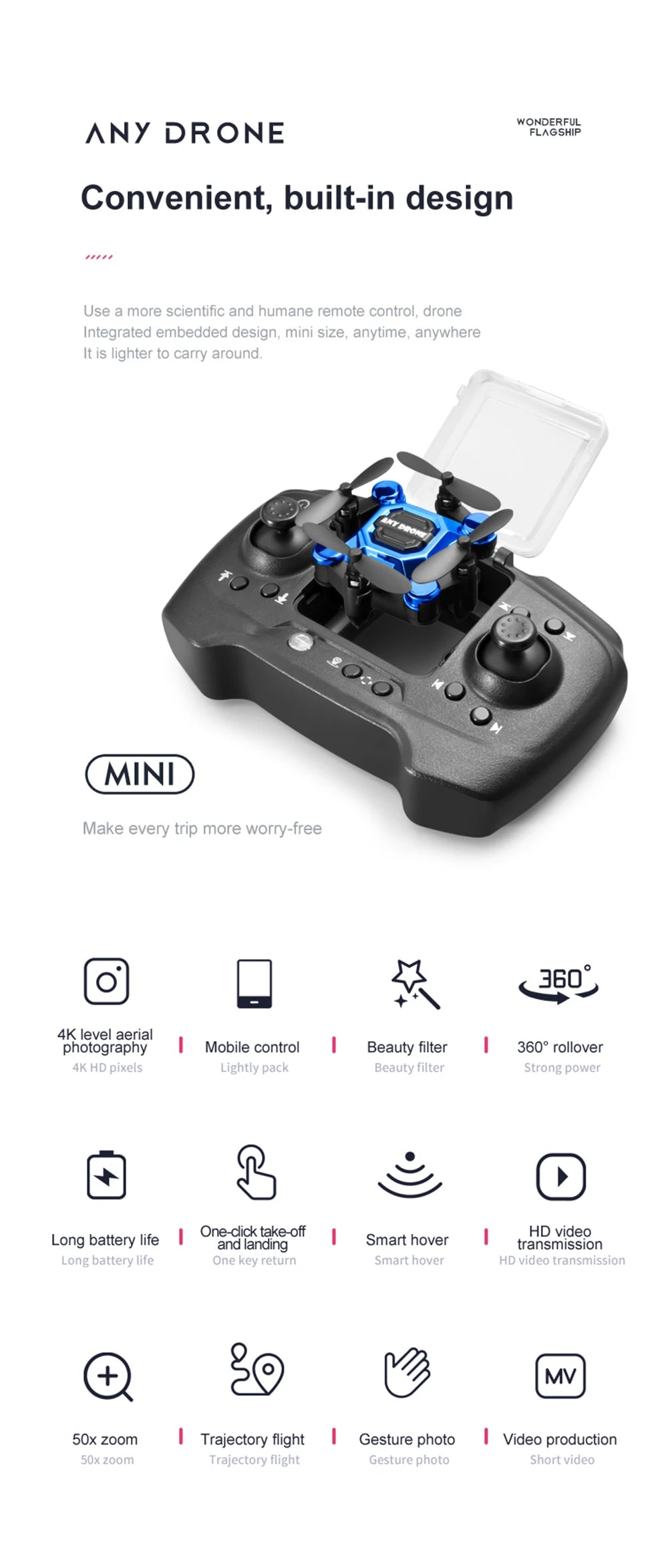 2024 Foldable Mini Drone 4K Profesional RC Plane Remote Control Helicopter Camera Drones WIFI Aerial Photography Adult Kid Toys 21 drone flagship convenient; built-in design use a more scientific and