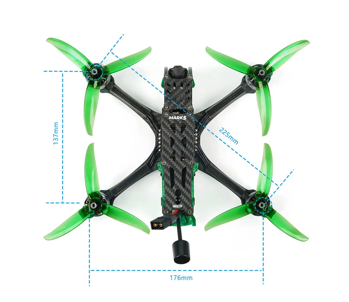 GEPRC New MARK5 HD O3 Freestyle FPV Drone, two kinds of 3D printing camera mounts are designed, which can be mounted with a