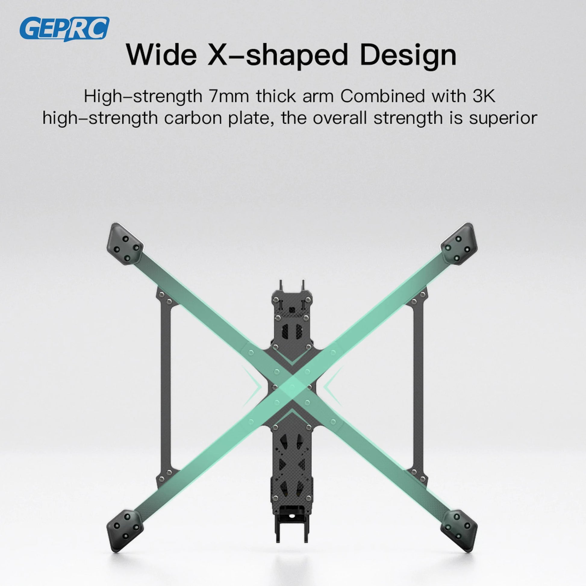 GEPRC GEP-EF10 Frame Parts, GEPRC Wide X-shaped Design High-strength 7mm thick arm