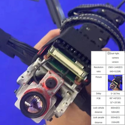 AI Target Tracking Module for FPV Drone, AI target tracking module for FPV drone tracks moving targets with 800M camera and 640 thermal camera.