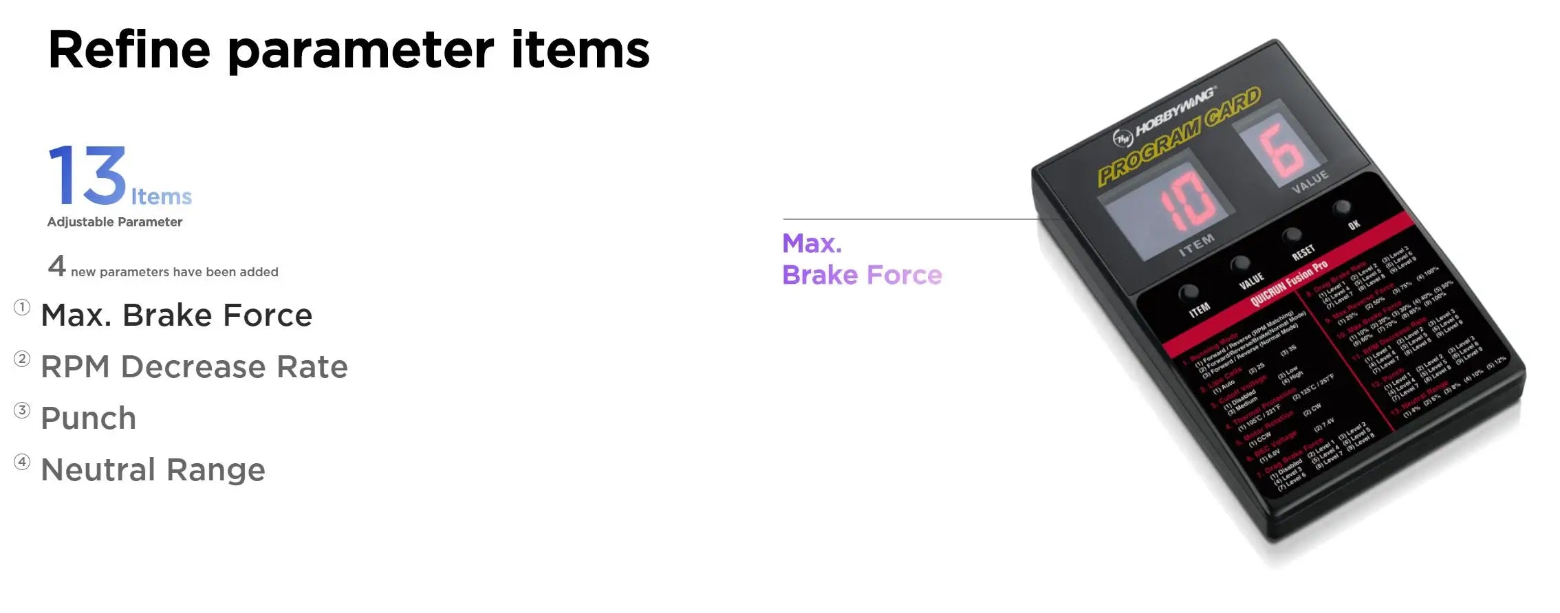 HobbyWing QuicRun Fusion Pro - 540 2300KV Brushless Sensory Motor Built In 60A ESC 2 in 1 for RC 1/10 Climbing Car 22 HobbyWing QuicRun Fusion Pro SPECIFICATIONS Brand Name :