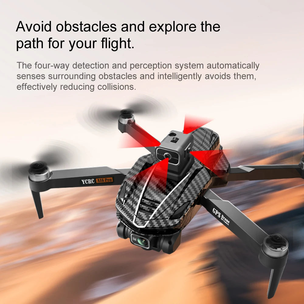 A16 PRO Drone, four-way detection and perception system automatically avoids obstacles . yCBC MORa