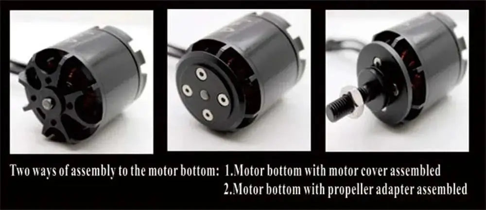 two wavs of assembly to the motor bottom: [,Motor bottom with