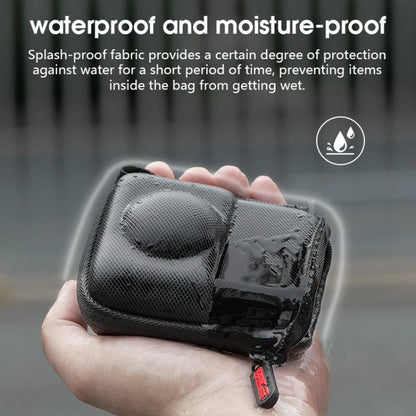 Waterproof and moisture-proof case with splash-resistant fabric for short-term water protection.