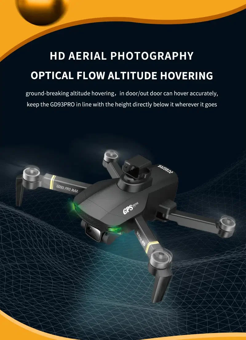 GD93 Pro Max Drone, hd aerial photography optical flow hovering ground-breaking altitude