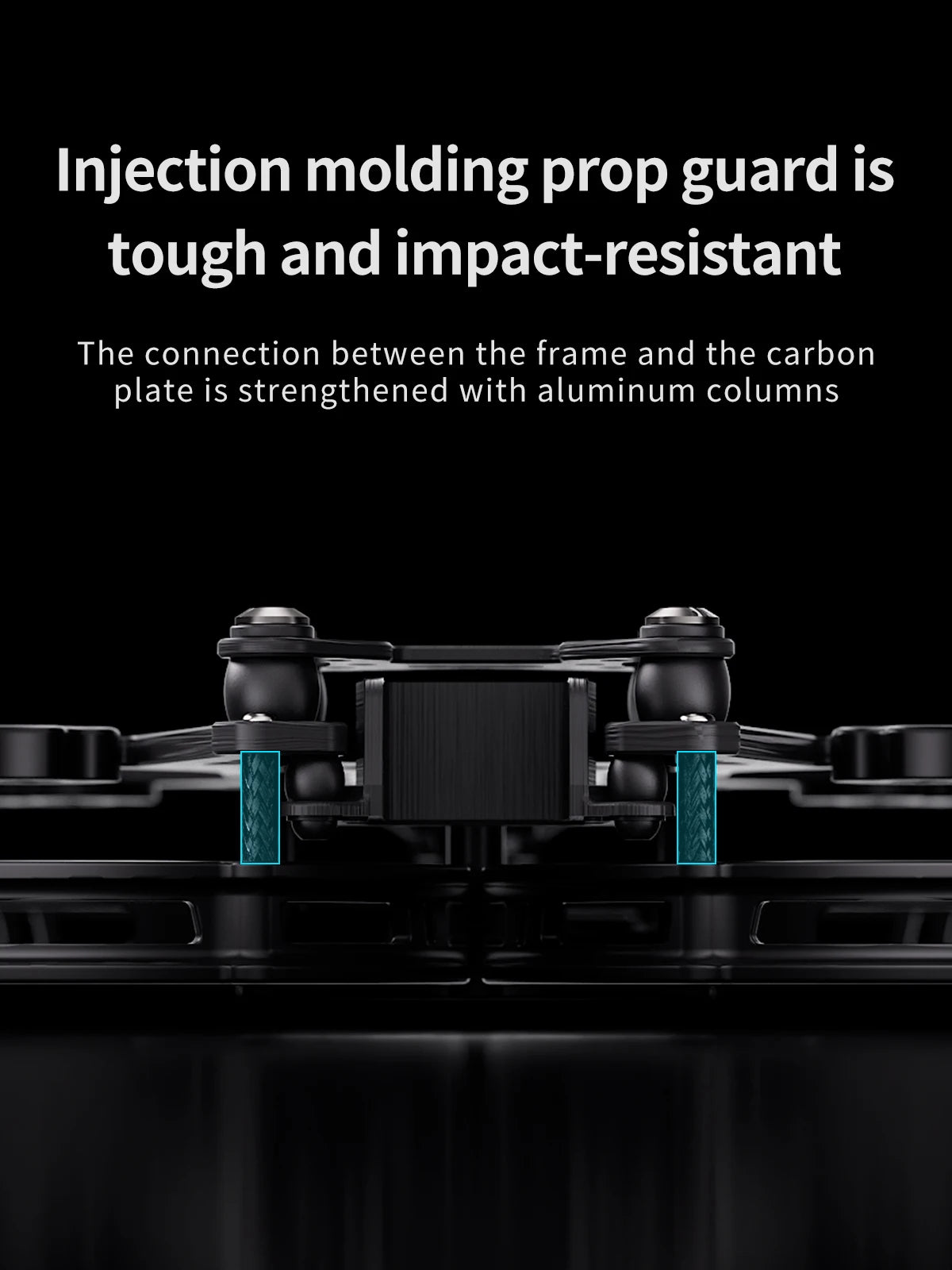 prop guard is tough and impact-resistant The connection between the frame and the carbon plate is strengthened