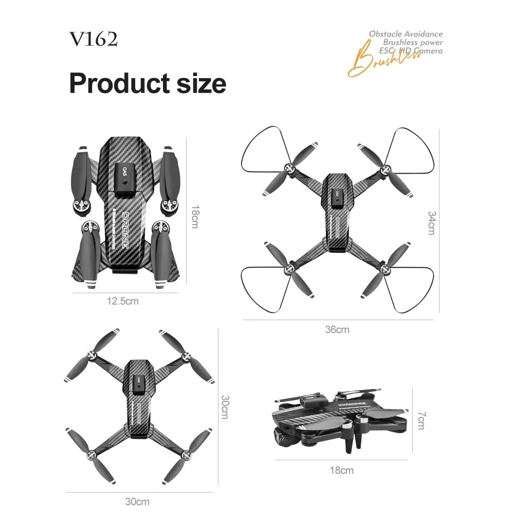 V162 Drone, obstacle avoidance v162 brushless power esc w
