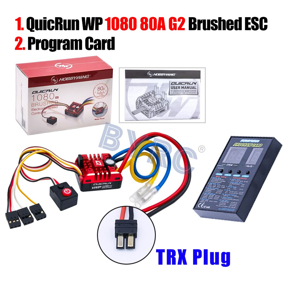 Hobbywing QuicRun WP 1080 G2 80A 起毛防水 ESC 電子スピード ...