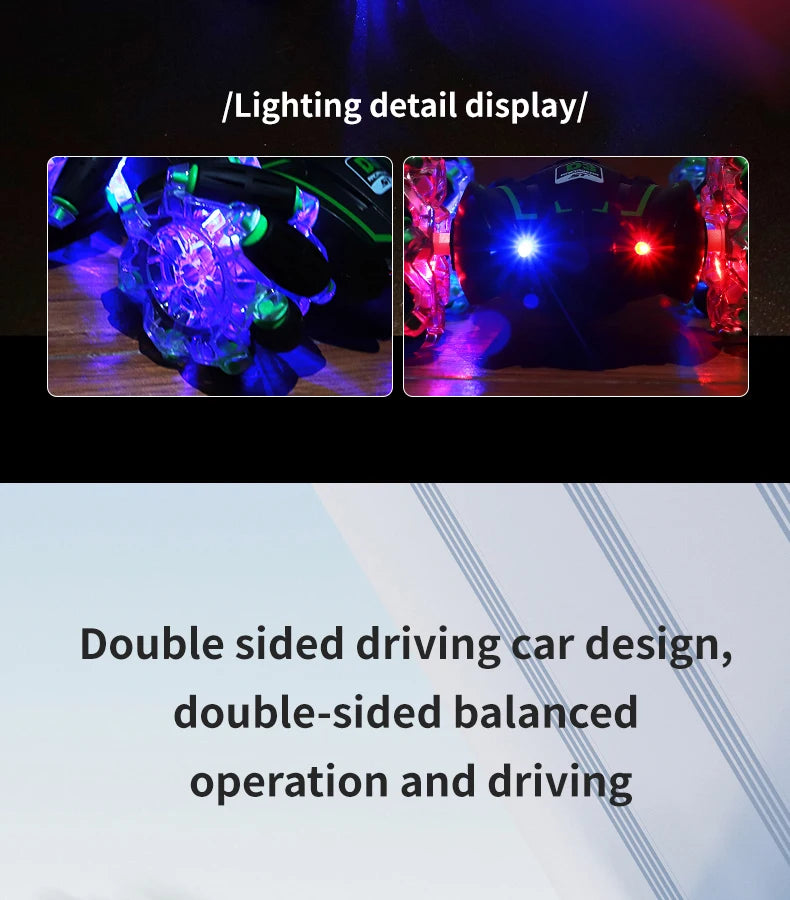 4WD RC Car Drift Stunt Car, ILighting detail displayl Double sided driving car design, double-sided balanced operation