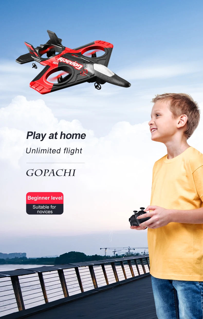 4DRC V17 RC Plane, Play at home Unlimited flight GOPACHI Beginner level Suitable for novices nuoe