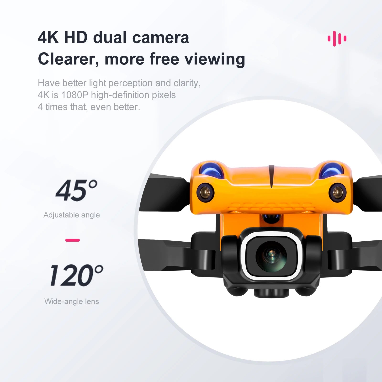 KBDFA KY907 Mini Drone, 4k hd dual camera clearer, more free viewing have