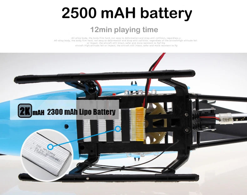 T-69 Large Rc Helicopter, 2500 mAH battery 12min playing time A-llng Eooy A