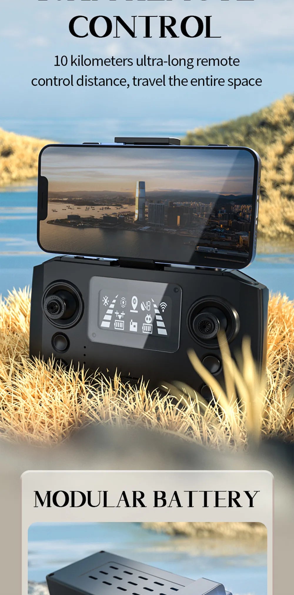 X38 PRO Drone - GPS 8K HD Professional Aerial 3-Axis Gimbal Brushless Obstacle Avoidance Drone Brushless Quadcopter RC Drone Toy Professional Camera Drone 21 X38 PRO Drone, CONTROL 10 kilometers ultra-longremote control distance; travelthe entire spacemodel