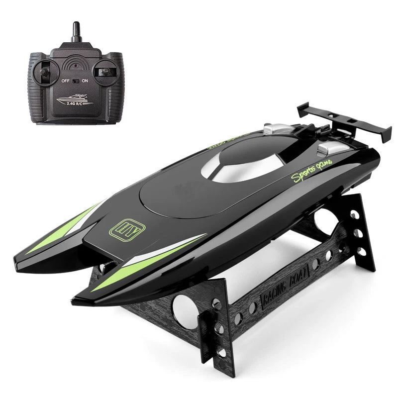 HGCYRC 805 RC Boat 2.4G Dual‑Motor Waterproof Speedboat, 30 km/h, 32×9.5×5.5 cm, 7.4V 650mah, 25‑min runtime