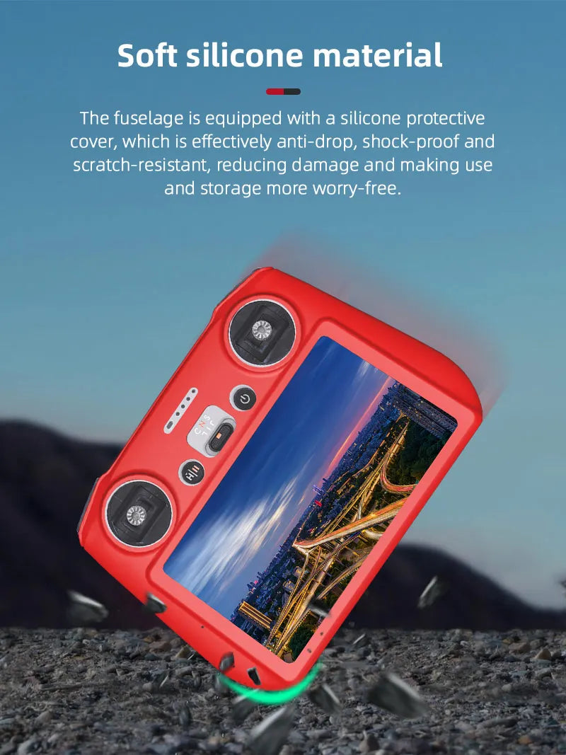 Silicone Case Cover for DJI Mini 3 Pro, fuselage is equipped with a silicone protective cover, which is effective anti-drop, shock