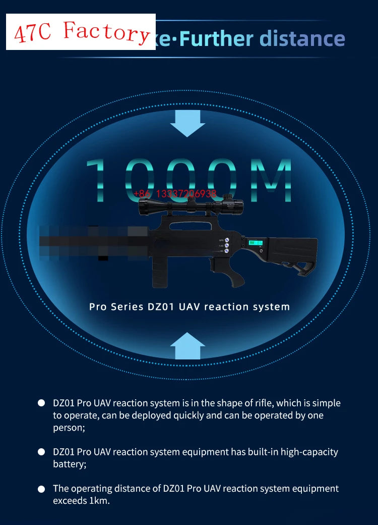 Anti Drone Device - 2.0km UAV Strike Anti Drone Device Drone Drop Device Equipment SHIELDING for DJI UAV Most Drone 6 Anti Drone Device, e Further distance 84113387296938 Pro Series DZO1 UAV