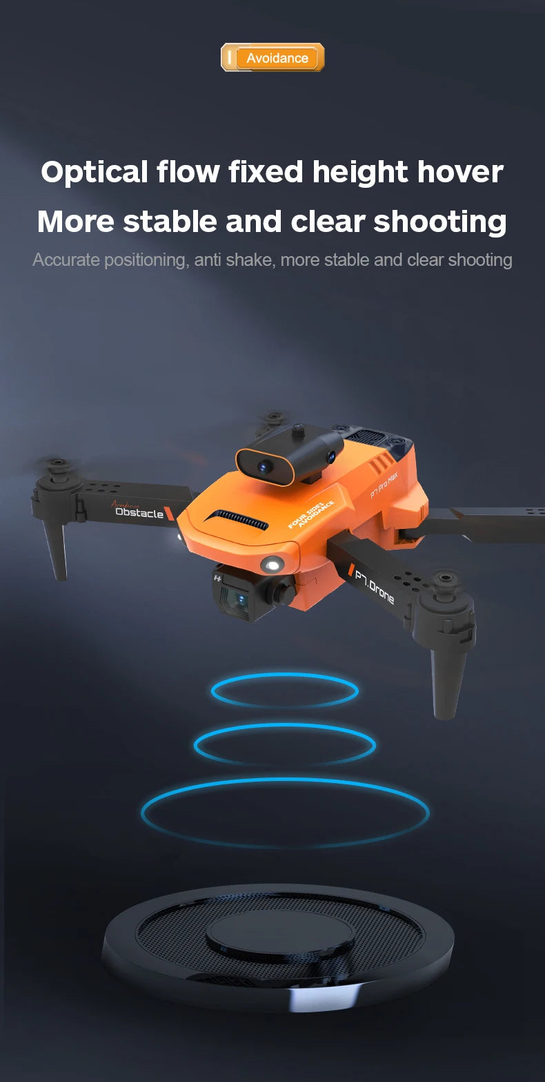 KBDFA NEW P7 Mini Drone, avoidance optical flow fixed height hover more stable and clear shooting .