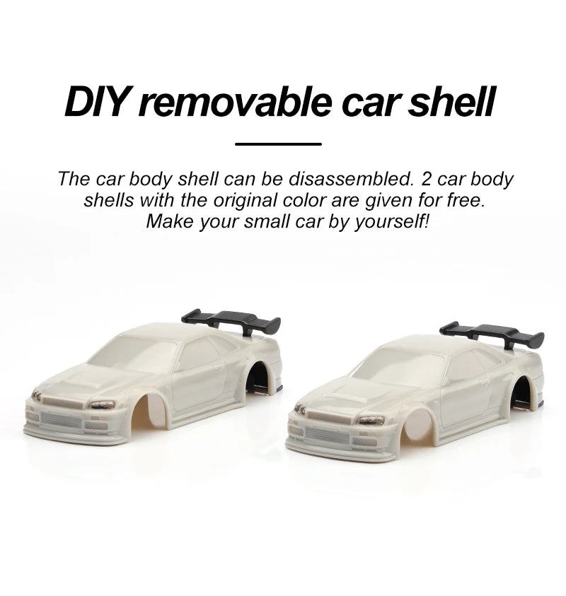 DIY removable car shell The car body shell can be disassembled . the original color are