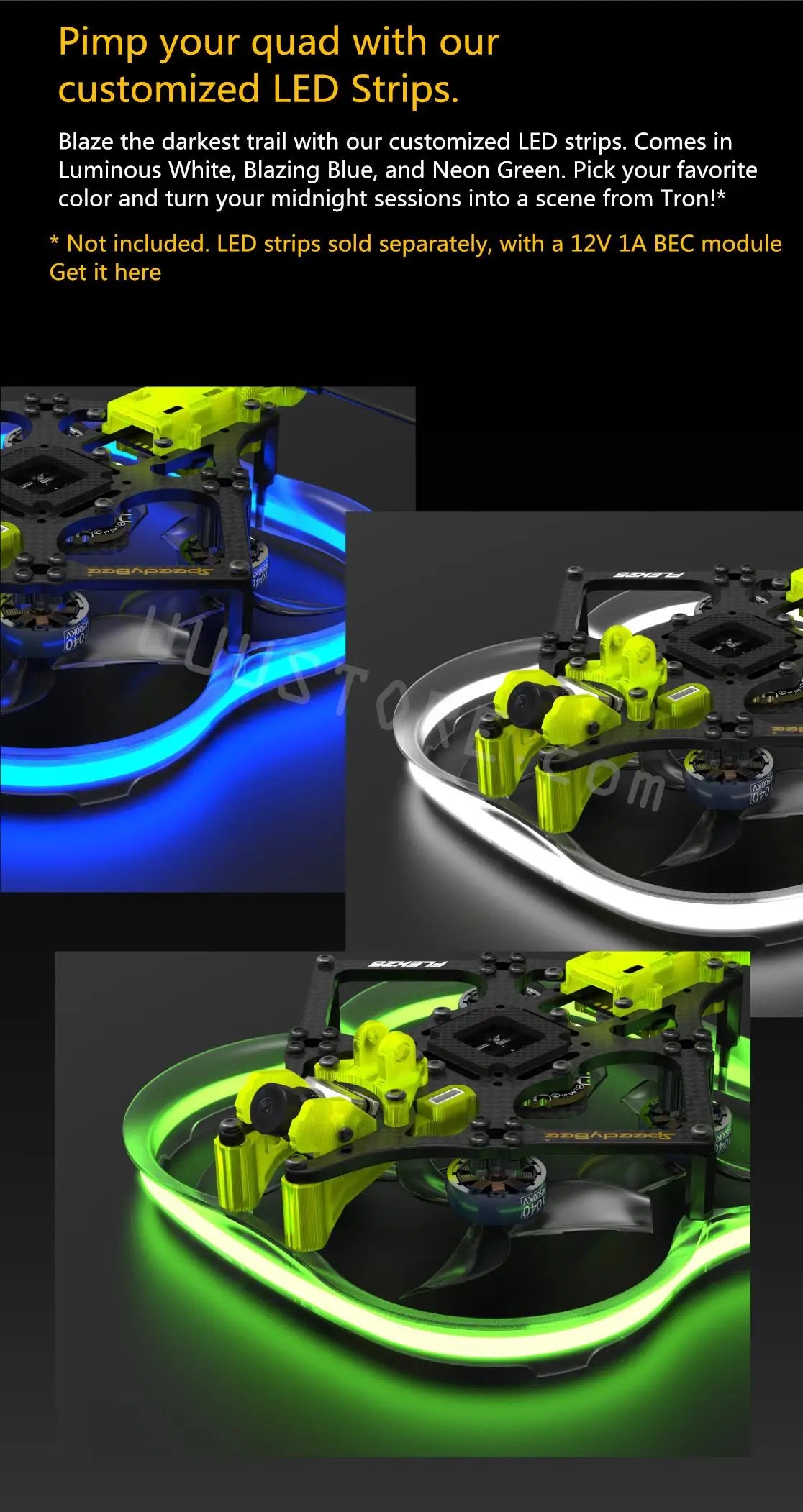 SpeedyBee Flex25 Analog 78mm F7 35A AIO 4S 2.5 Inch CineWhoop FPV Racing Drone with 800mW VTX RunCam Phoenix2 Nano 1000TVL Camera SpeedyBee Flex25 Analog, Comes in Luminous White, Blazing Blue, and Neon Green . comes