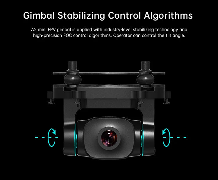 SIYI A2 Mini Ultra Wide Angle FPV Gimbal, A2 mini FPV gimbal is applied with industry-level stabilizing technology