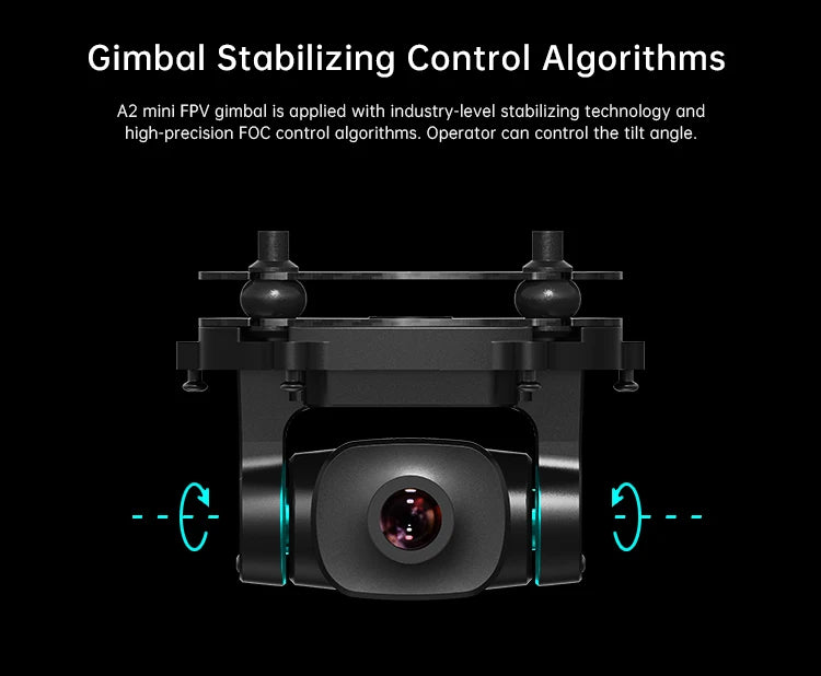SIYI A2 Mini Ultra Wide Angle FPV Gimbal - Single Axis Tilt with160 Degree FOV 1080p Starlight Camera Sensor IP67 Waterproof 14 SIYI A2 Mini Ultra Wide Angle FPV Gimbal, A2 mini FPV gimbal is applied with industry-level stabilizing technology