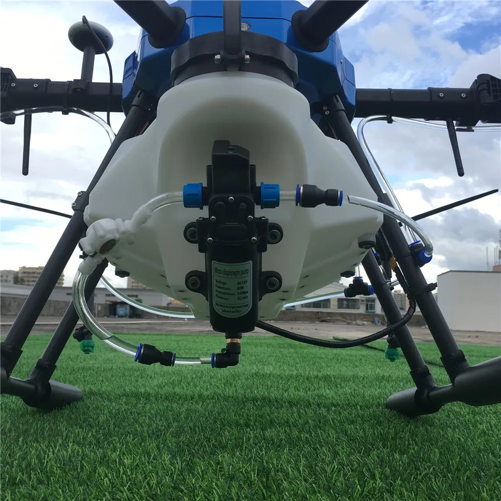 1PCS 8L DC12V 100 W Brush Water Pump Micro Electric Diaphragm Pump for Agriculture Drone XTL 3210 14 a flat, no water is low, need to discharge the air in the pump before take