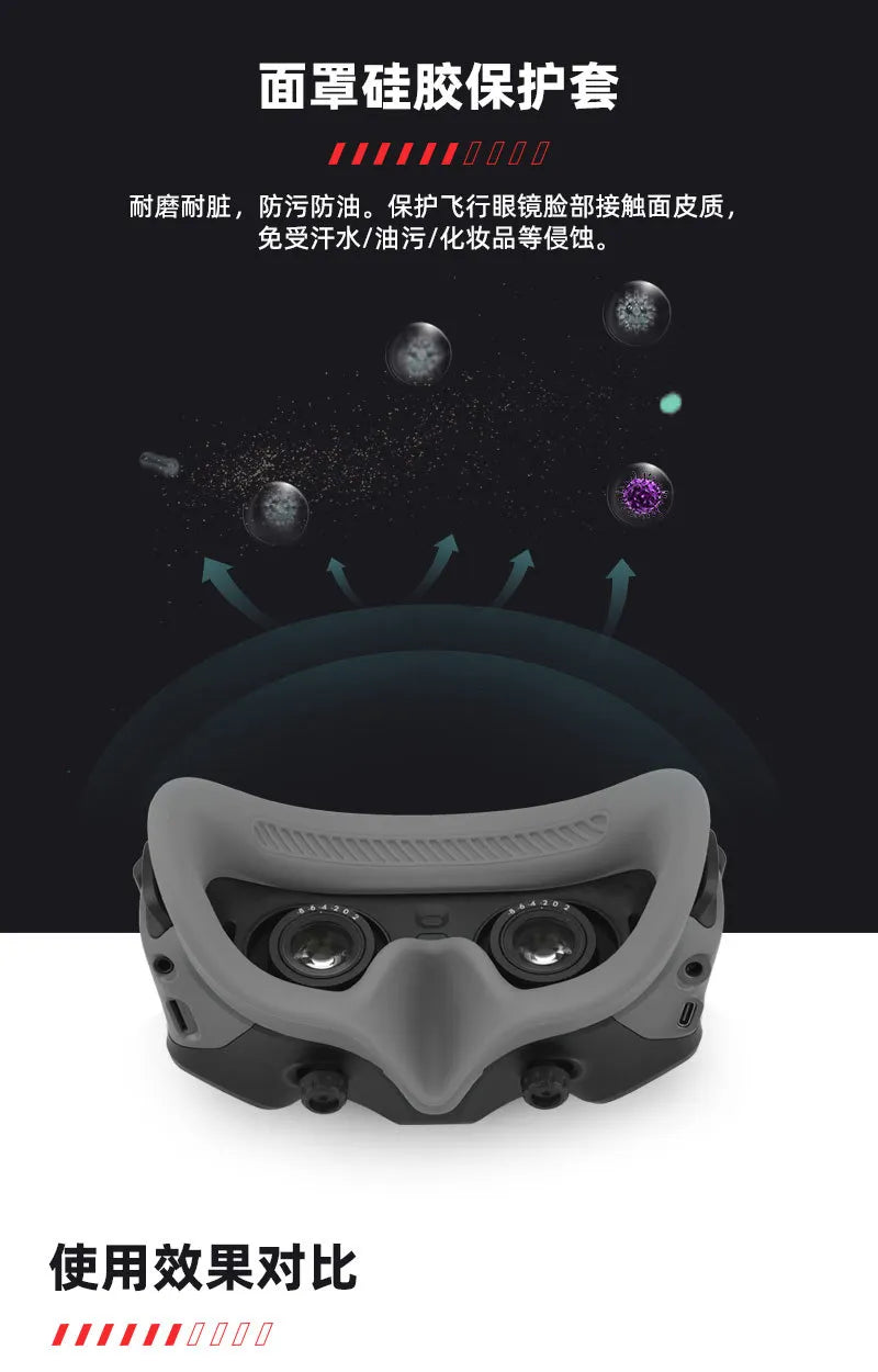 For Avata Goggles 2 Eye Mask Silicone Protective Cover - Headband Strap for DJI Avata G2 VR Glasses Accessories 10 @AsRxE: @asrxe: #RIR+E