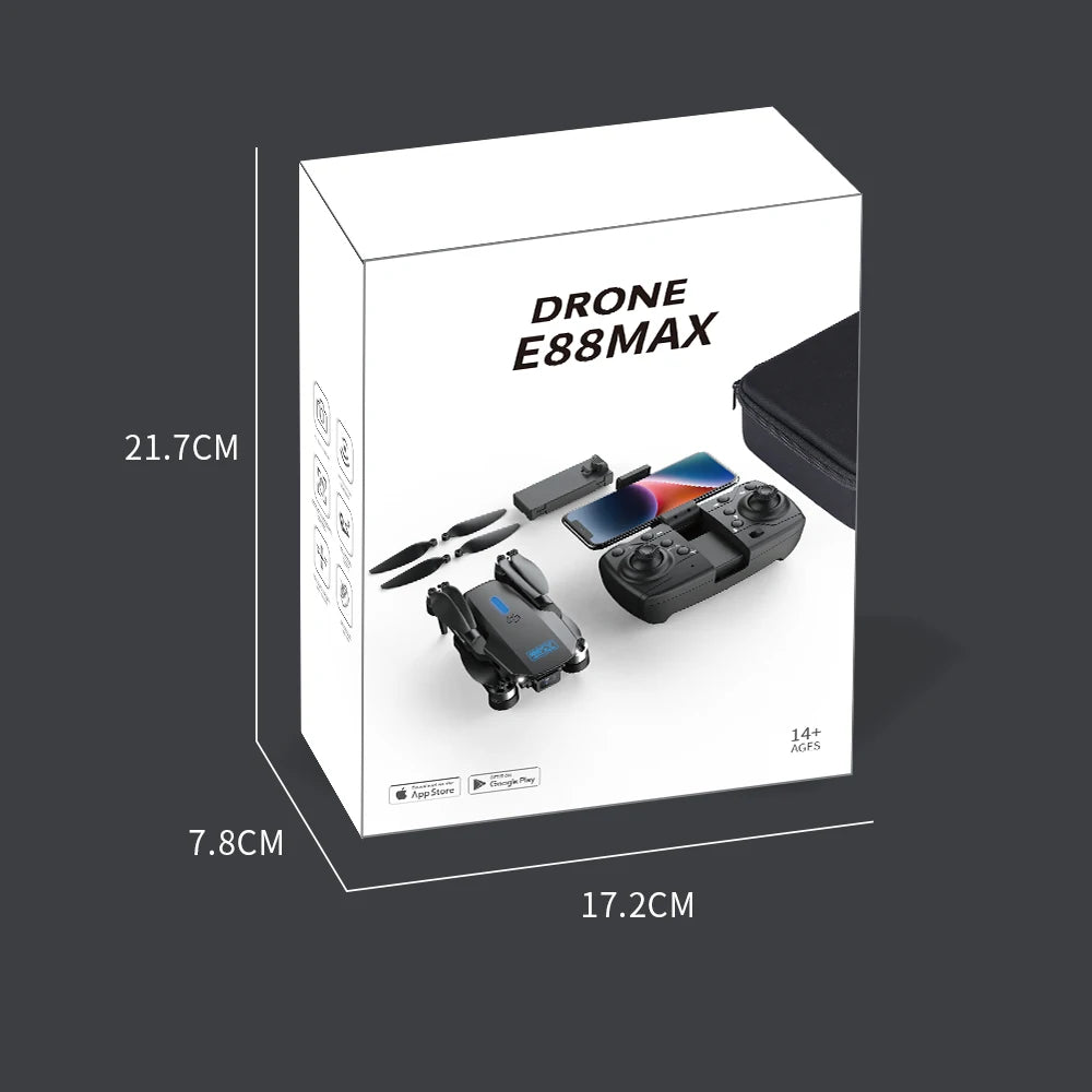 E88 MAX Drone, 11.7CM 14+ 69 7.8CM 17.2CM DRONE E88MA