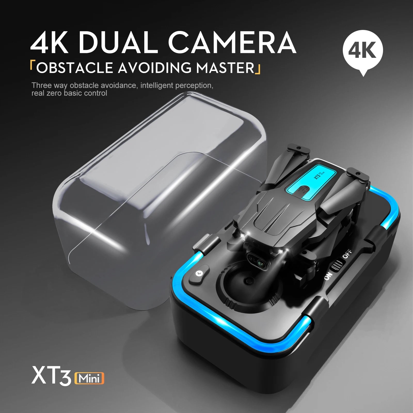 XT3 Drone, 4k dual camera 4k tobstacle avoiding masterj