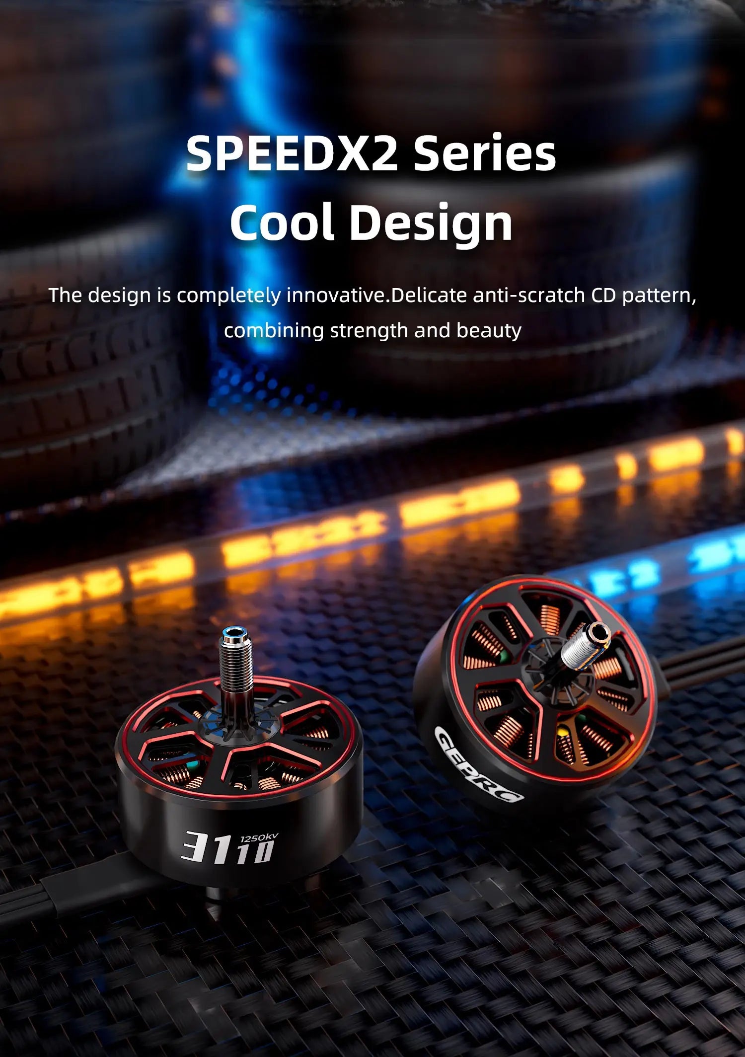 GEPRC SPEEDX2 3110 900KV/1250KV Motor - Suitable 8-10 Inch Long Range FPV Racing Brushless Motor RC Drone Quadcopter Spare Parts 8 GEPRC SPEEDX2 3110 900KV/1250KV Motor, SPEEDX2 Series Cool Design The design is completely innovative Delicate anti-scra