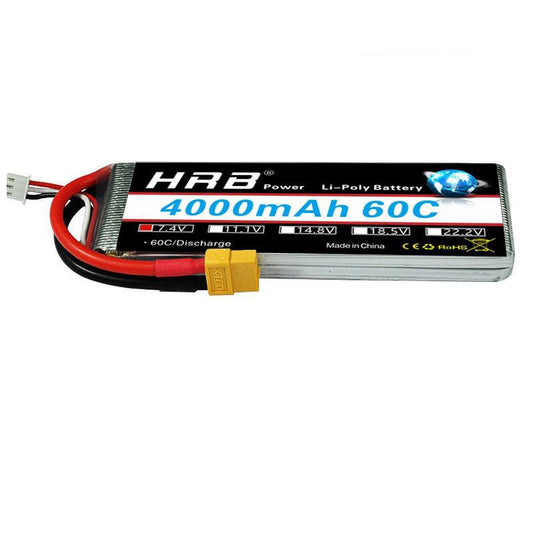 HRB लाइपो 2S बैटरी 7.4V 4000mah - 60C XT60 T EC2 EC3 EC5 XT90 XT30 RC कार ट्रक मॉन्स्टर बोट ड्रोन RC टॉय के लिए
