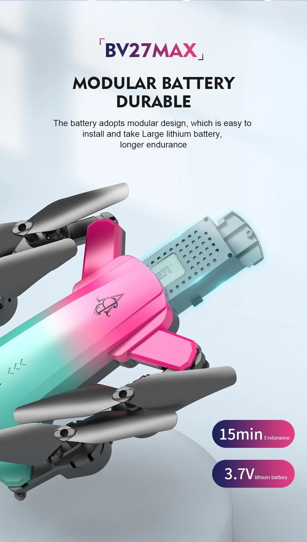 S29 Drone, BV2ZMAX MODULAR BATTERY DURABLE The battery adopt