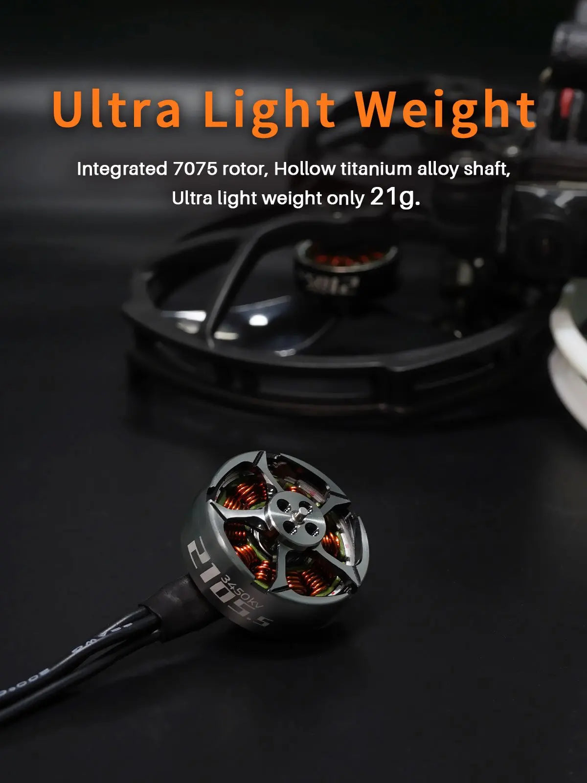 GEPRC SPEEDX2 0803 Brushless Motor, Ultra Light Weight Integrated 7075 rotor, Hollow titanium alloy shaft, Ultra light weight