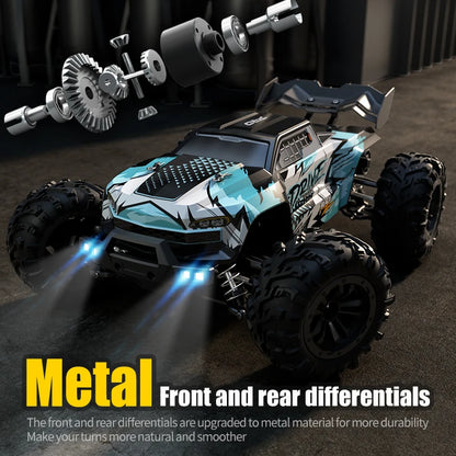 1:16 4WD RC Car, Metal front and rear differentials enhance durability and smoothness for superior off-road performance.