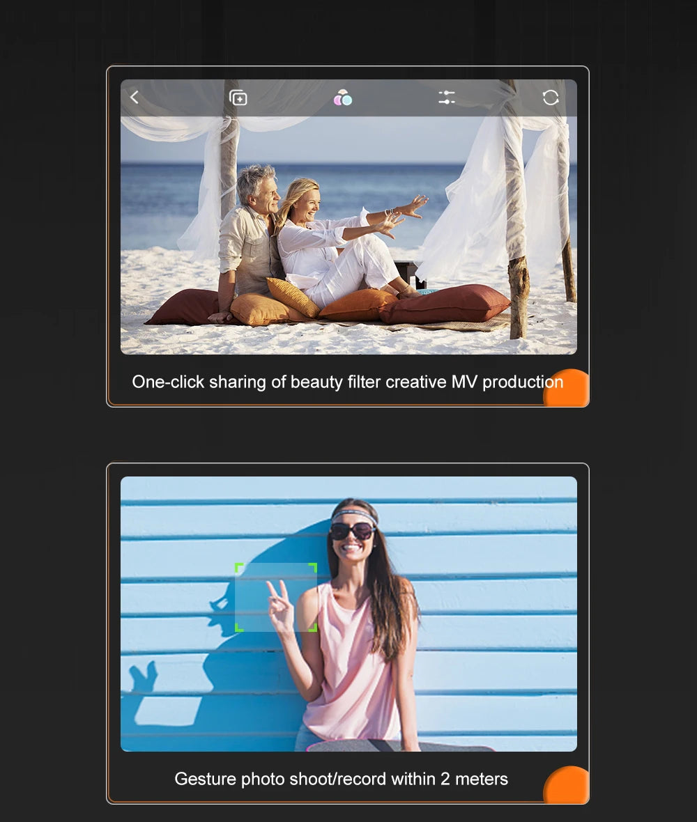 XT9 Mini Drone - 4K Double Camera FPV Drone Smart Obstacle Avoidance Drones Foldable Optical Flow RC Helicopter Toy 23 XT9 Mini Drone, one-click sharing of beauty filter creative mv production gesture photo