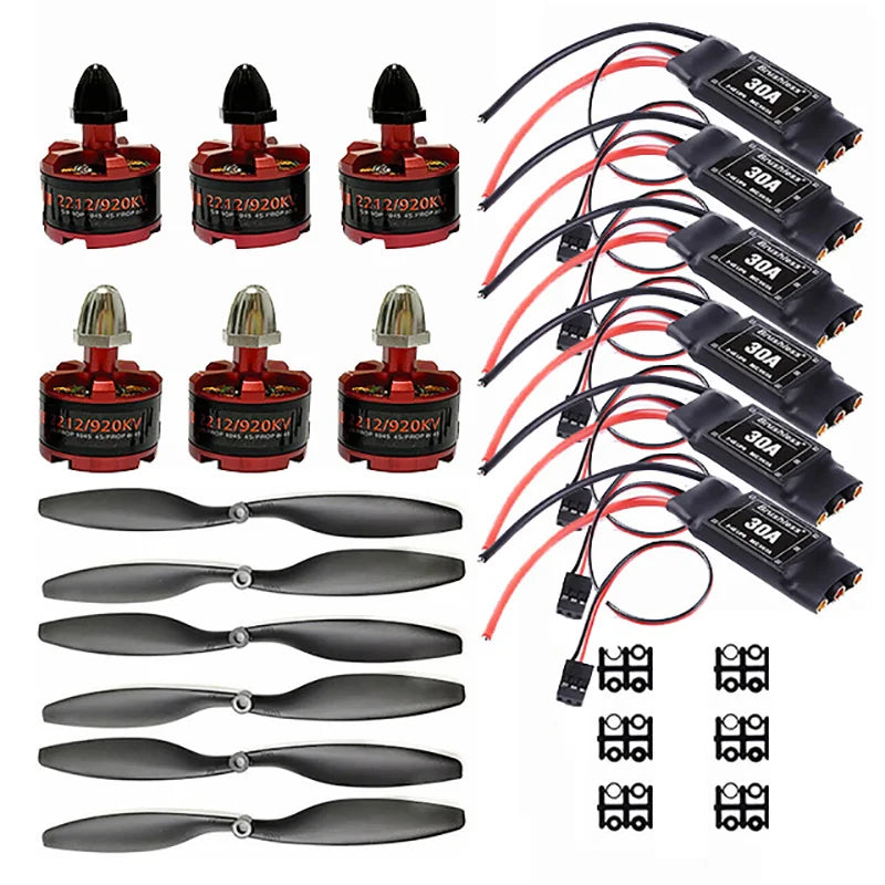 2212 920KV CW CCW Brushless Motor & 30A ESC Brushless with 3.5mm banana head for F450 F550 Multicopter 17 the upper limit of the speed is 210,000 rpm in 2 poles, 35,000