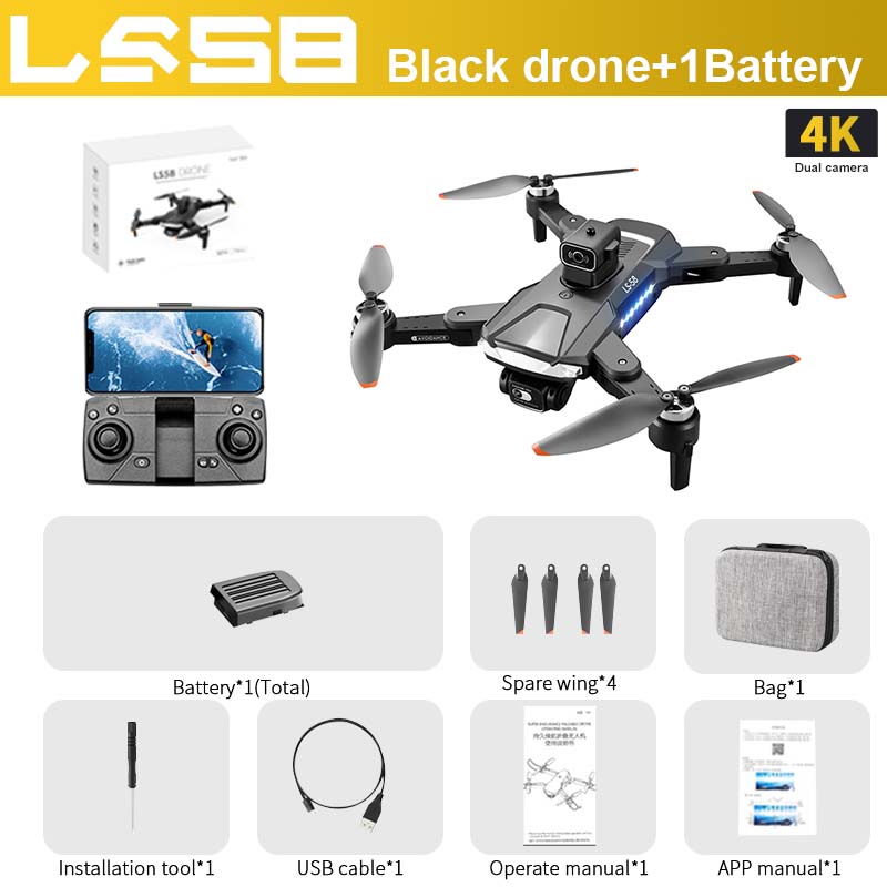 LS58 Drone, 1(Total) Spare wing* 4 Bag"1