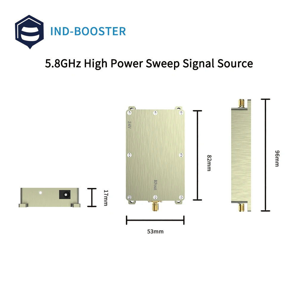 5.8GHZ Anti Drone Module, IND-BOOSTER 5.8GHz High Power Sweep Signal Source 1 8