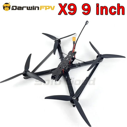 DarwinFPV X9 9 inch FPV Analog Drone - 3KM Distance 2.5KG Payload F11 FC 100A 4in1 ESC 2812 1100KV Motor 5.8Ghz 1W VTX 3-6S RC Long Range Quadcopter